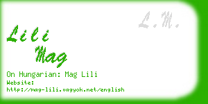 lili mag business card